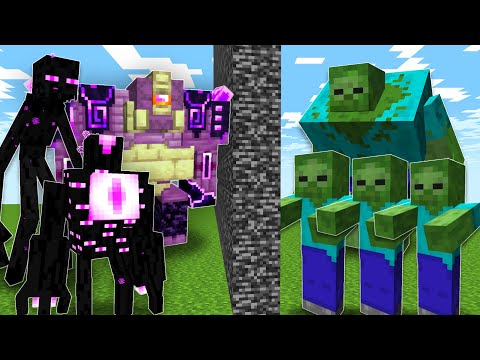 SquareEyes - End Bosses vs Zombie Army (Minecraft Mob Battle)