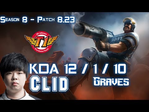 SKT T1 Clid GRAVES vs ELISE Jungle - Patch 8.23 KR Ranked