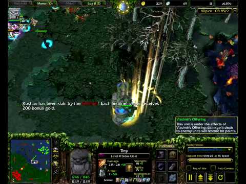 Tiny tosses Demon Witch to Roshan