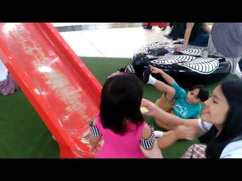 Kyle and Hermie Playing Slide in Robinson Mall Part 1