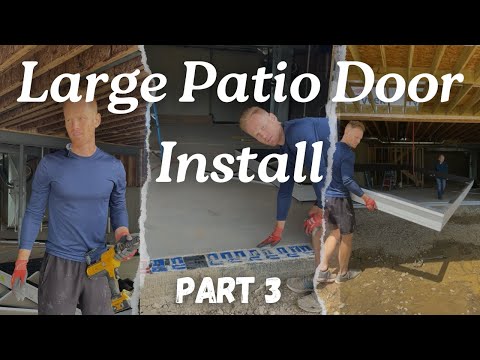 Multi slide Patio Door Installation - Part 3 - Caulking the Sill, Installing the Door Frame