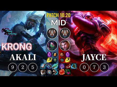 RNW KronG Akali vs Jayce Mid - KR Patch 10.20