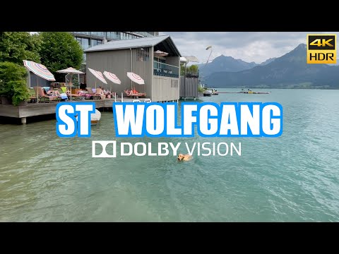 Wolfgang Wolfgangsee Áustria 2023 🇦🇹 Passeio a pé ☀️ 4K HDR Dolby Vision