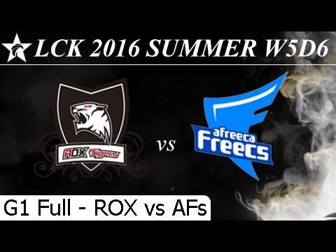 ROX vs AFs Game 1 Full + Damage 25/06/2016 - LCK Summer 2016 W5D6M9 Rox Tigers vs Afreeca Freecs