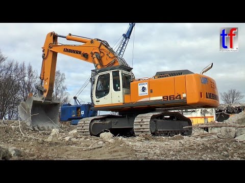 Liebherr R 964C, FA. LUFF, Demolition / Abbruch Telekom München-Aubing, 11.02.2016. #2