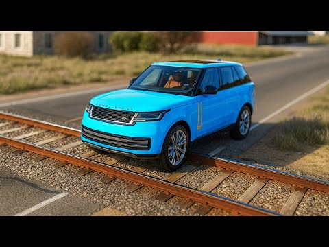 Cars vs Train Tracks Challenge #4 in BeamNG Drive!