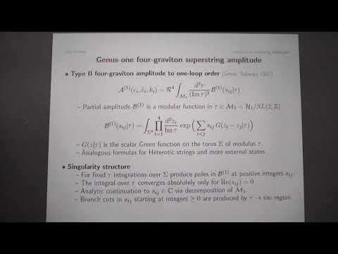 Eric D'Hoker: String amplitudes, part 2