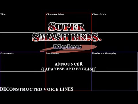 Super Smash Bros. Melee - Announcer (English and Japanese, Deconstructed Voice Lines)