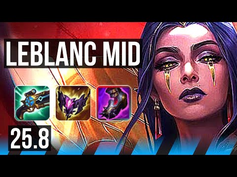 LEBLANC vs FIZZ (MID) | 11/1/9, Legendary, 600+ games | EUW Master | 25.8