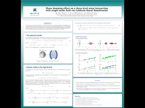 Phase damping effect on a three-level atom interactingwith single-mode ﬁeld