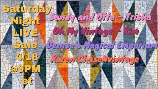 Curated Live Sale Incredible Deals on Unique Vintage Finds! | Apr 18 @9pm et (6pm pt)