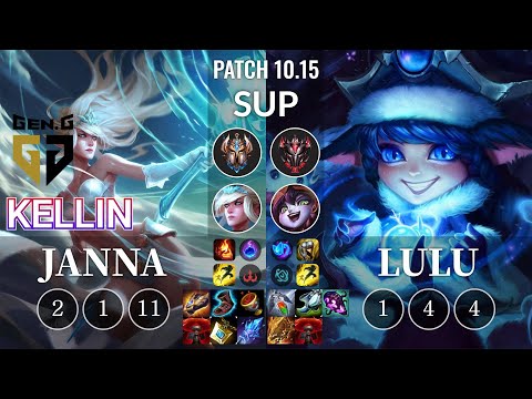 GEN Kellin Janna vs Lulu Sup - KR Patch 10.15