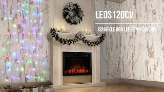 Vonkajší svietiaci záves 120 RGB LED iSPARKLE SMART ovládanie aplikáciou, 1,5x2m