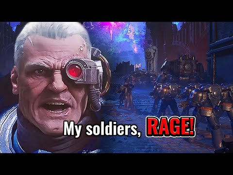 Calgar Erwin AOT EPIC SPEECH and CHARGE SCENE against The Chaos Army in Warhammer 40k SPACE MARINE 2