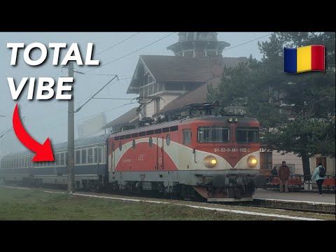 Classic Romanian Train Journey Across the Carpathian Mountains