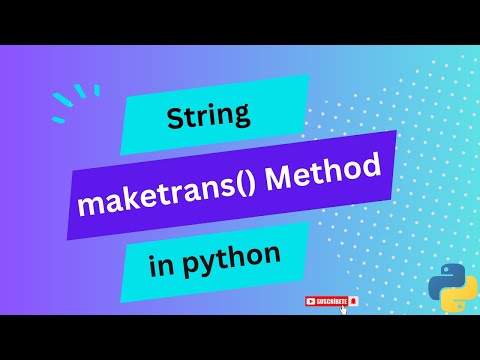 Sy Maketrans Method In Python