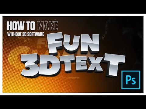 How to make 3D text IN PHOTOSHOP - Photoshop CC Tutorial