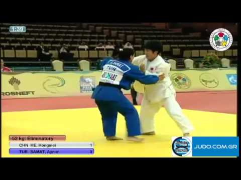Judo Grand Prix Abu Dhabi 2011 -52kg HE Hongmei (CHN)-SAMAT (TUR)