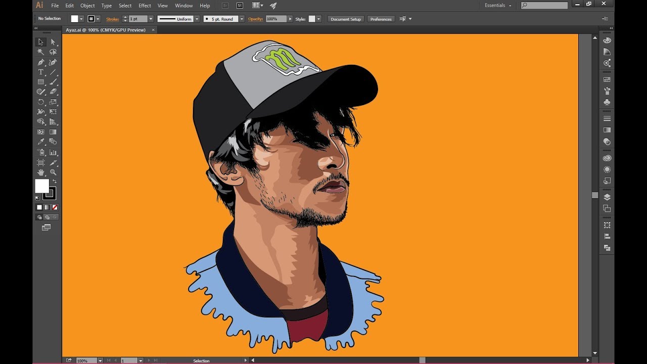 SPEED VECTOR ART WITH MOUSE | ADOBE ILLUSTRATOR | DIGITAL ART | VECTOR PORTRAIT