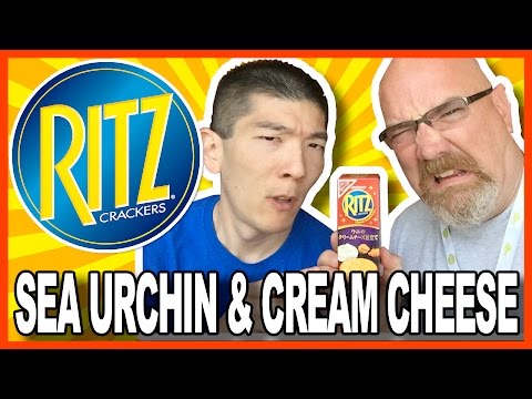 Japan RITZ Crackers SEA URCHIN & CREAM CHEESE with AaronFoodAdventures