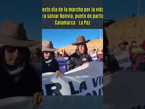 #LaPaz Sexto día de la marcha por la vida para salvar Bolivia, punto de partida Calamarca - La Paz