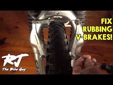 How To Fix Hybrid/Mountain Bike V Brakes Rubbing On...