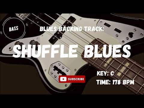 Shuffle Blues Backing Track BASS Jam in C