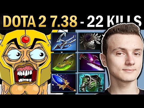 Legion Commander Gameplay Miracle with 22 Kills and Harpoon - Dota 7.38