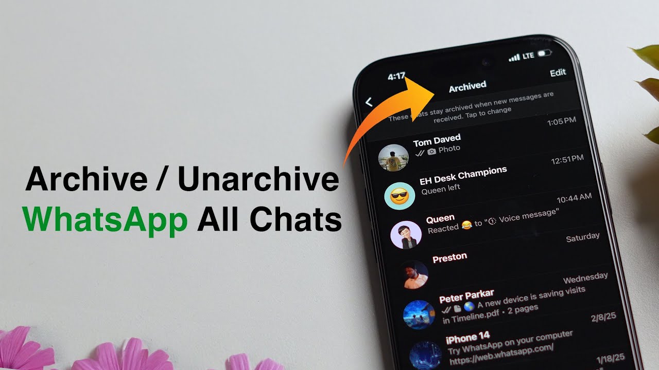 How to Archive or Unarchive WhatsApp All Chats Conversation in iPhone and Android?