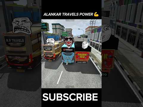 ALANKAR TRAVELS POWER 💪 || IN BUS SIMULATOR INDONESIA #bussimulatorindonesia #alankar #shorts