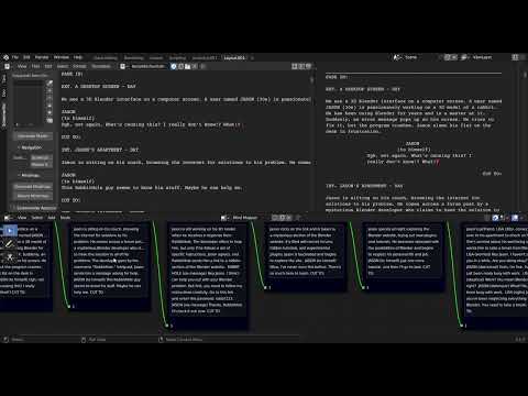 Screenwriting and MindMapper in Blender for Storytellers