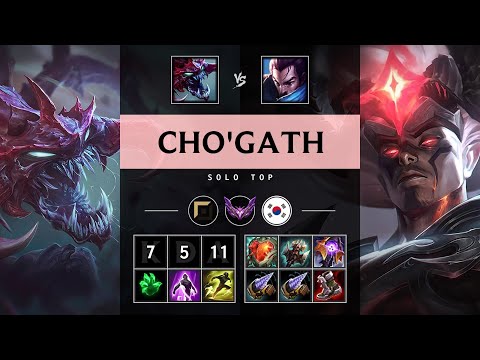 Cho'Gath Top vs Yasuo - KR Master Patch 25.21