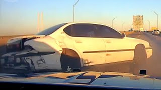 A COP sent the CAR into the Wall. Brutal 160+ MPH Chase and Drunk Drivers.