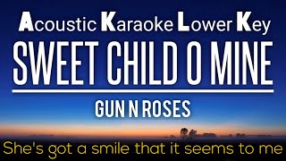 Download lagu Guns n Roses - Sweet Child O Mine Acoustic Karaoke Lower Key mp3