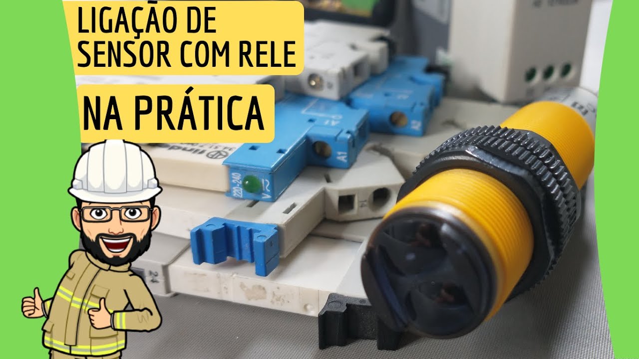 Como instalar SENSOR RETRO REFLEXIVO com RELÉ DE INTERFACE ! Aula de Comandos elétricos.