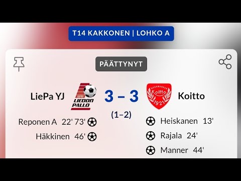 KOOSTE: LiePa YJ - Noormarkun Koitto (T14 Kakkonen, 17.6.2023)