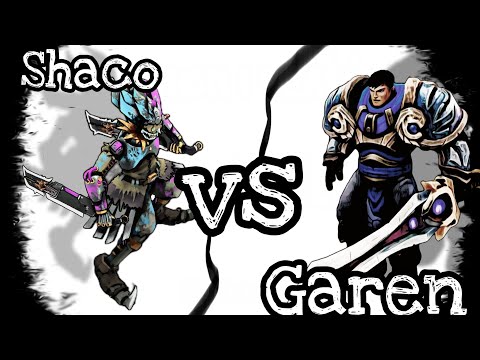 Full gameplay Shaco VS Garen Solo top game