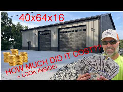 40X64X16 Dream Shop Build (Pole Barn) COST BREAKDOWN 4K