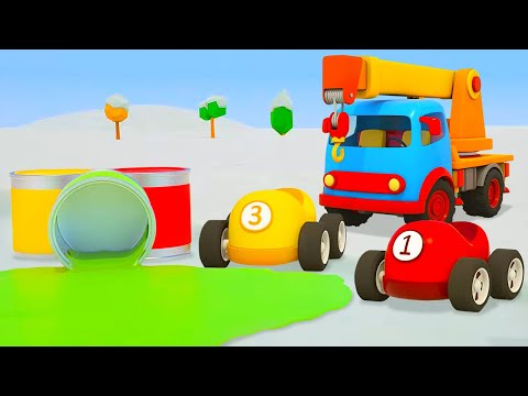 Lehrreicher Zeichentrickfilm für Kinder - Die Helfer Autos. Die Schneeburg.