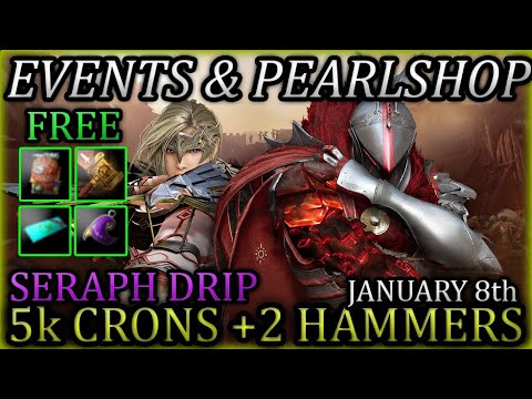 5k Crons + 2 Hammers, Free Pearl Items, Guild Boss Event and Pearl Shop Update | BDO Events