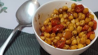 GARBANZOS AL HORNO CON TOMATES CHERRY