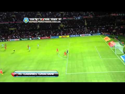 Gol Graciani. Colón 1 - Argentinos Jrs 0. Fecha 2. Torneo Final 2014. Fútbol Para Todos