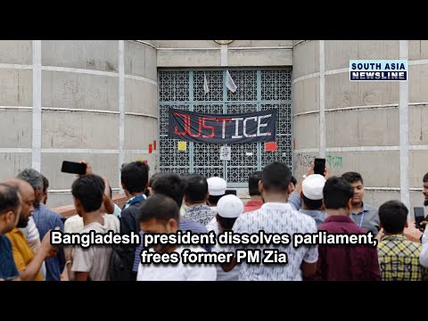 Bangladesh president dissolves parliament, frees former PM Zia