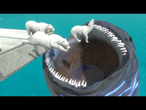 Jumping in the mouth of the big bloop - Animal Revolt Battle Simulator