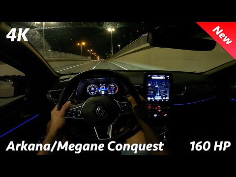 Renault Arkana 2024 Night POV Review 4K (160 HP Mild Hybrid), Consumption, 0-100