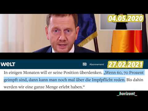 Sachsens Ministerpräsident Michael Kretschmer: 04.05.2020 vs 27.02.2021 (Impfpflicht)