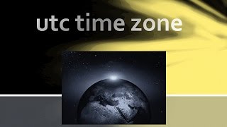 utc time zone