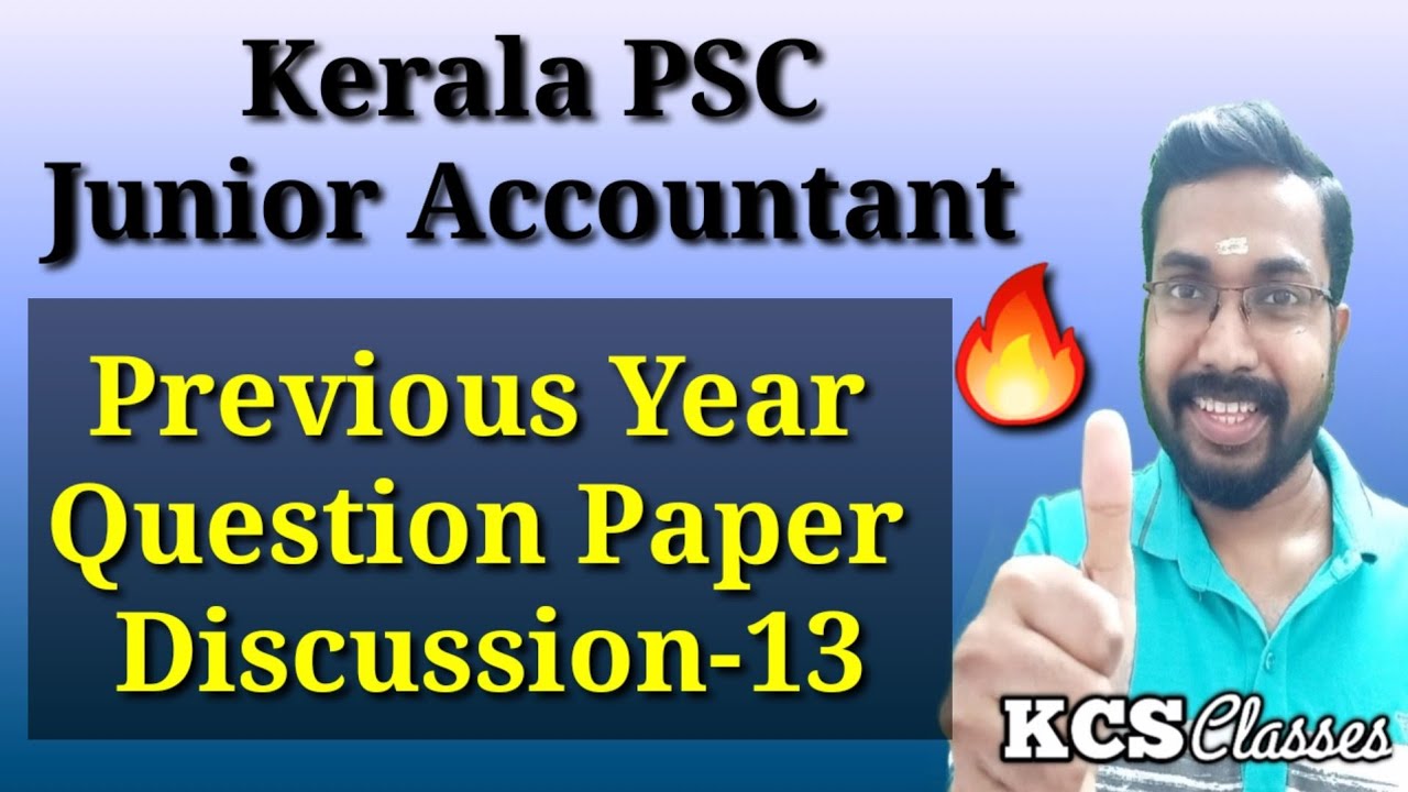 Kerala PSC Junior Accountant|Previous Year Question Paper Discussion-13