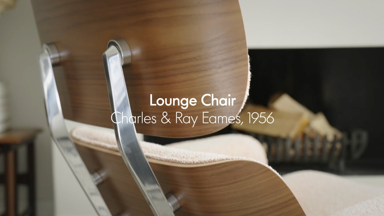 Buy the Vitra Eames Lounge Chair & Ottoman American Cherry Nubia