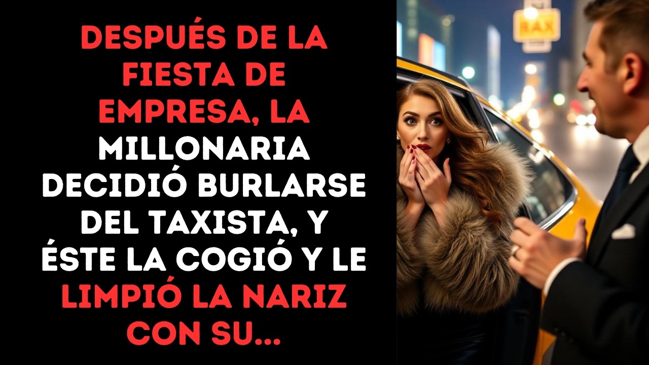 Después de la fiesta de empresa, el millonario decidió reírse del taxista, que cogió y le.....